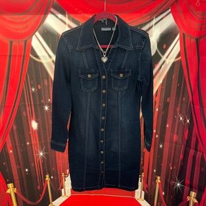 Figure hugging denim dress